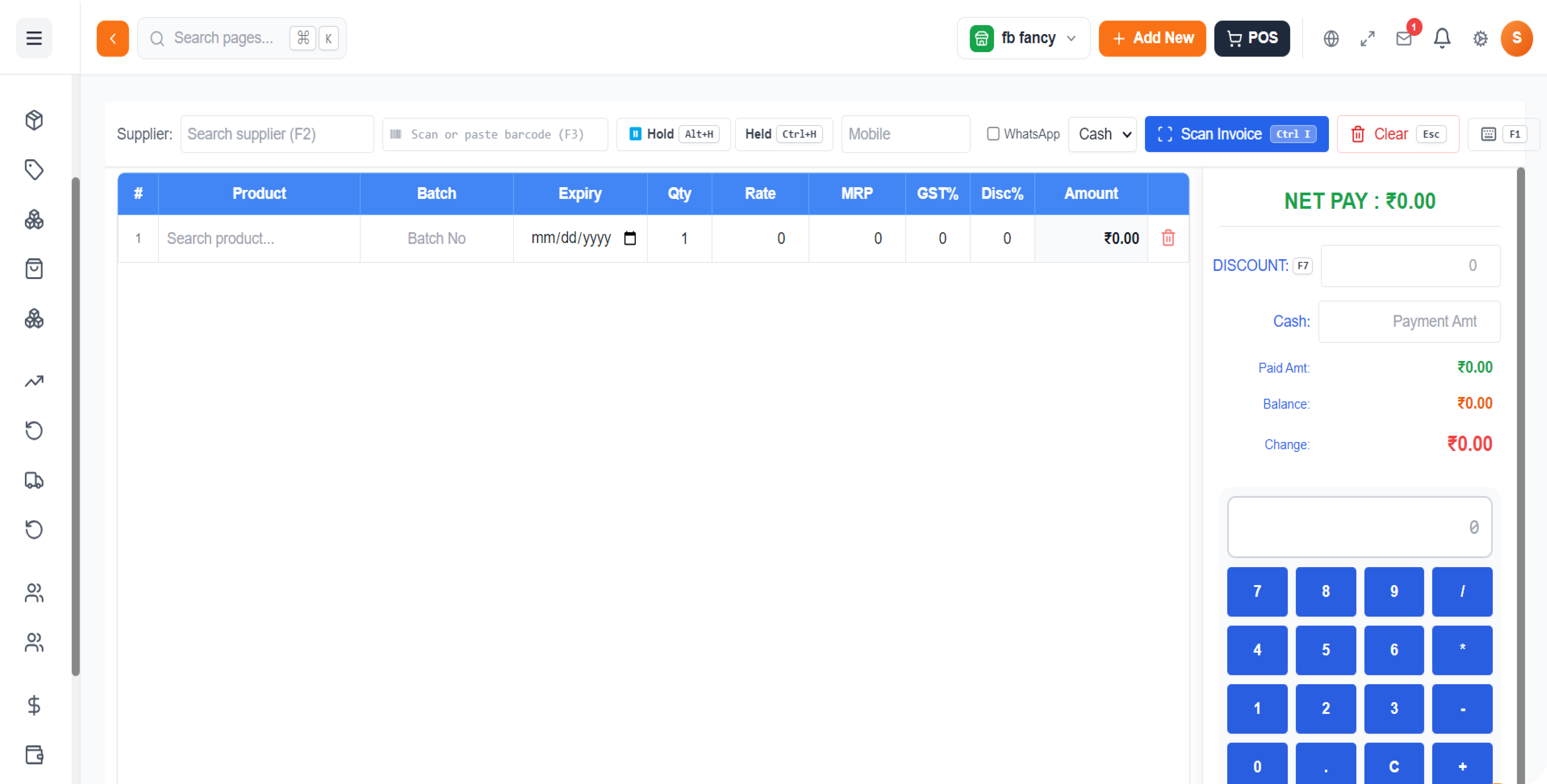 ZunoBill AI invoice scan screen